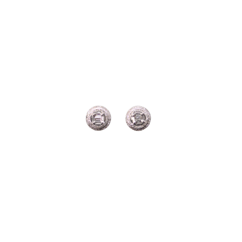 Gold earrings set with diamonds